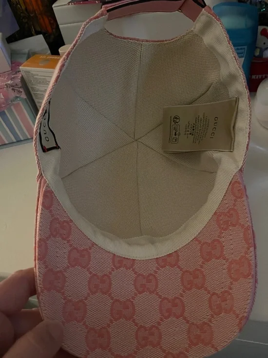 Gucci Pink GG Jacquard Baseball Cap - Picture 2 of 6